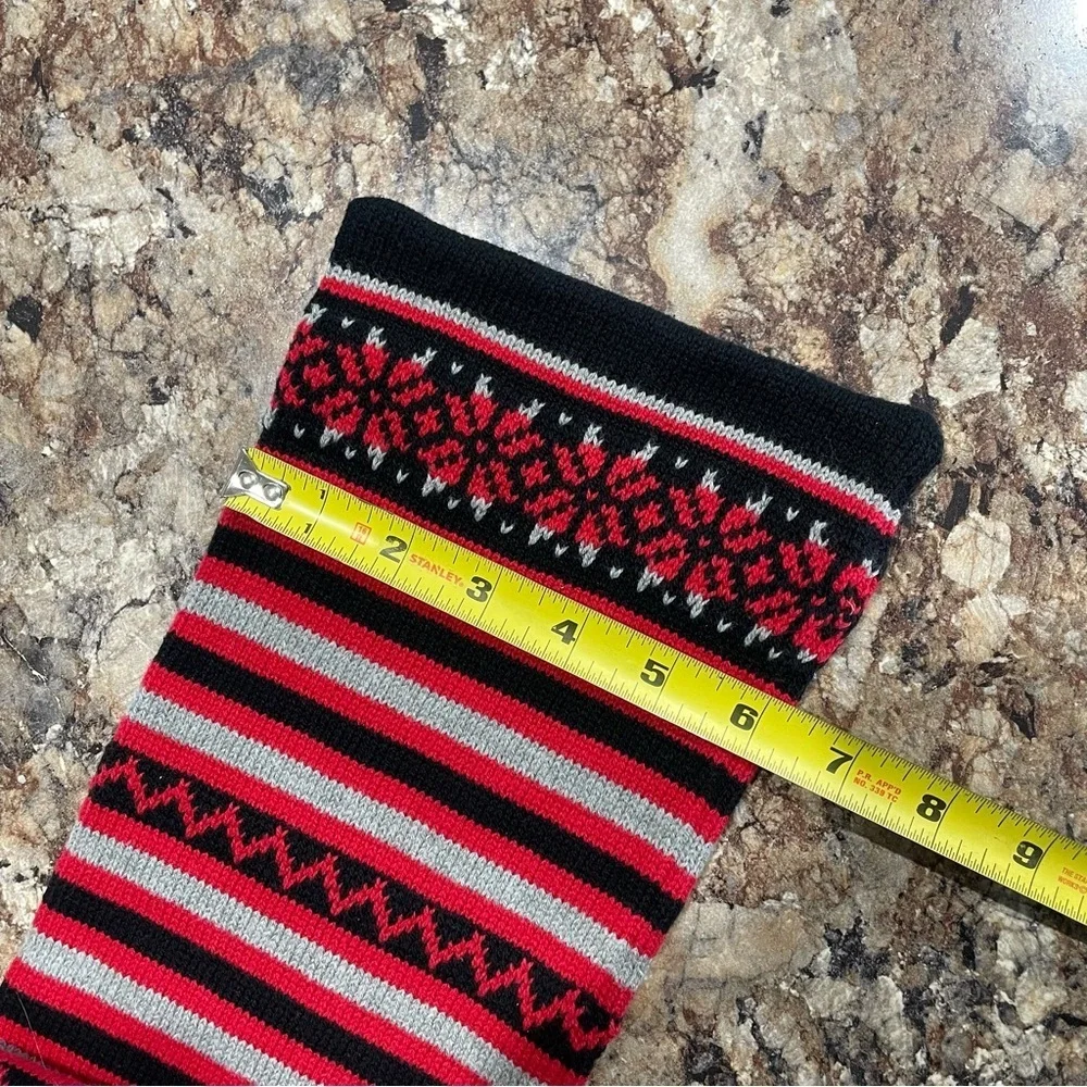 Fair Isle Knit Scarf 70’s Ski Lodge Vintage Preppy Winter Cozycore Cabin Outdoor